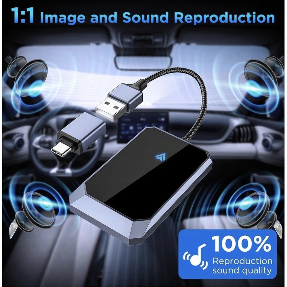 Android Auto Wireless Adapter Instant Fast Connection Bluetooth - Picture 8 of 10
